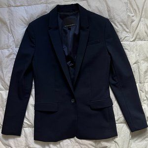 Banana Republic Navy Lightweight Wool Classic Suit Blazer